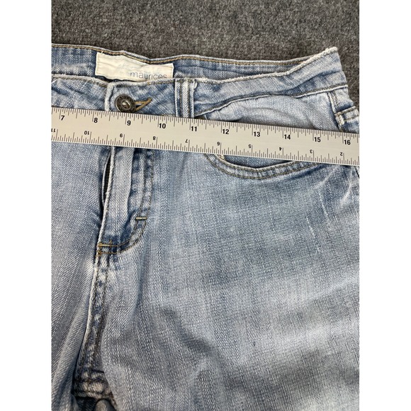 Maurices Womens Jeans Light Wash Distressed Bootcut Size 7 8 REG - Picture 2 of 7